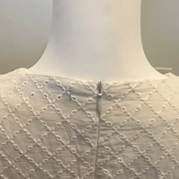 o.p.t Chic White Midi Dress with Puff Sleeves - Picture 5 of 10